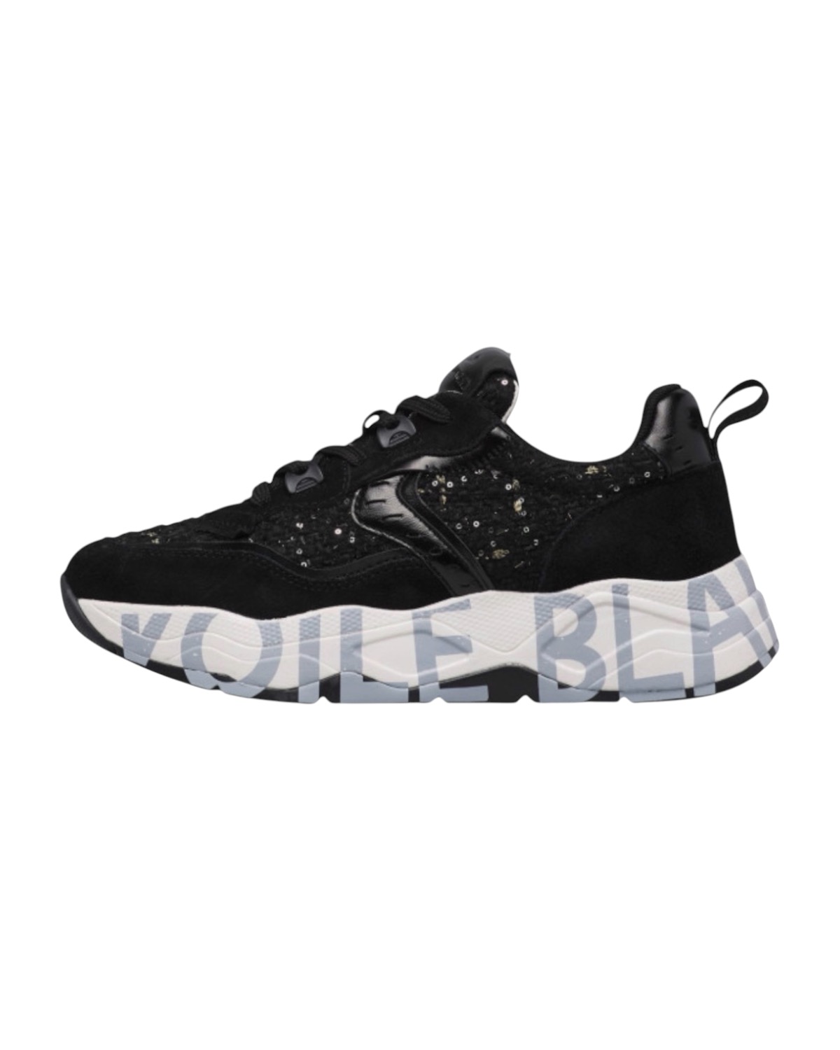 VOILE BLANCHE Woman Club105 Sneaker 0012017475-32-0A01 Black + Strass
