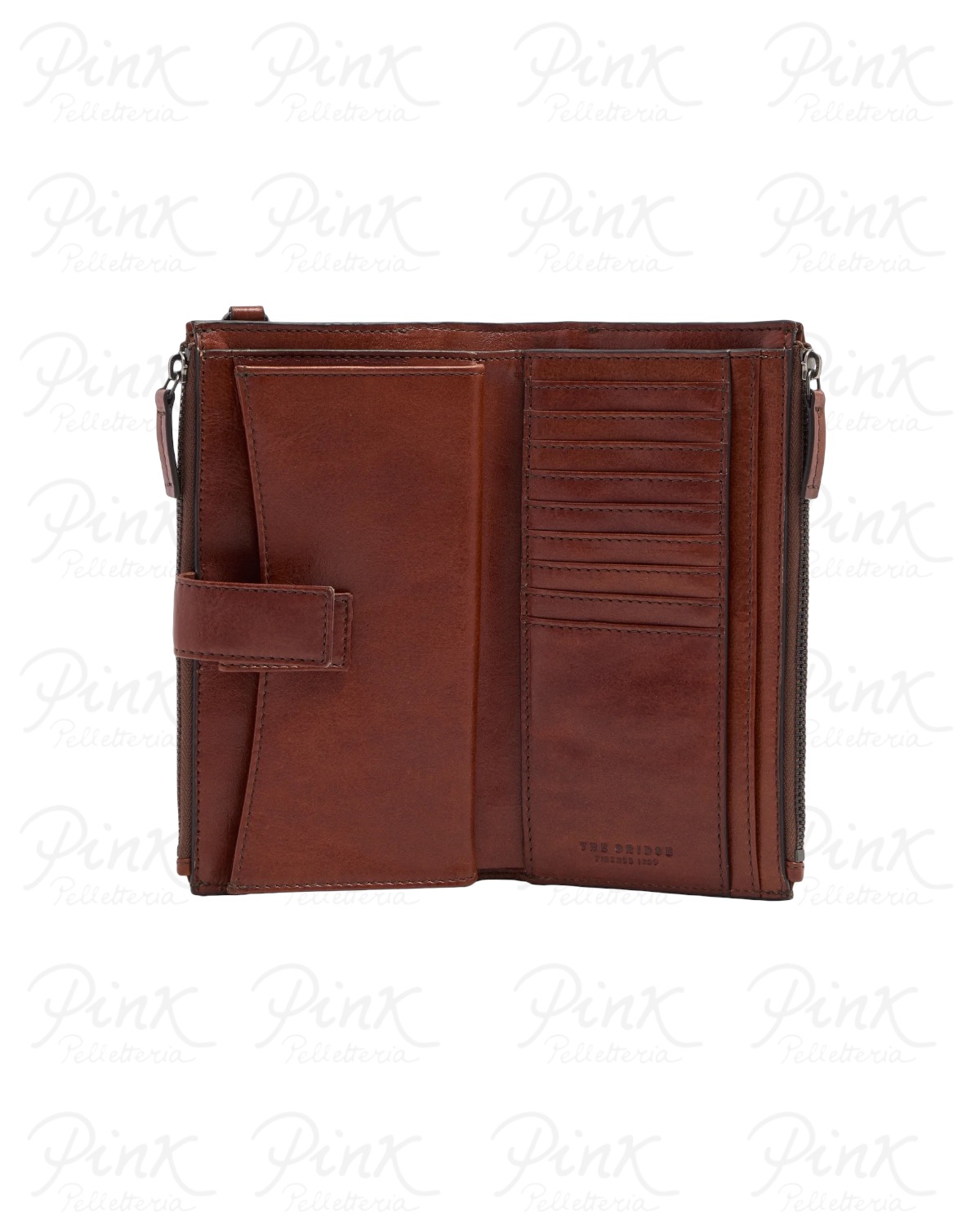 THE BRIDGE Lupo Wallet Phone Case 01328601-1A Marrone - immagine 2
