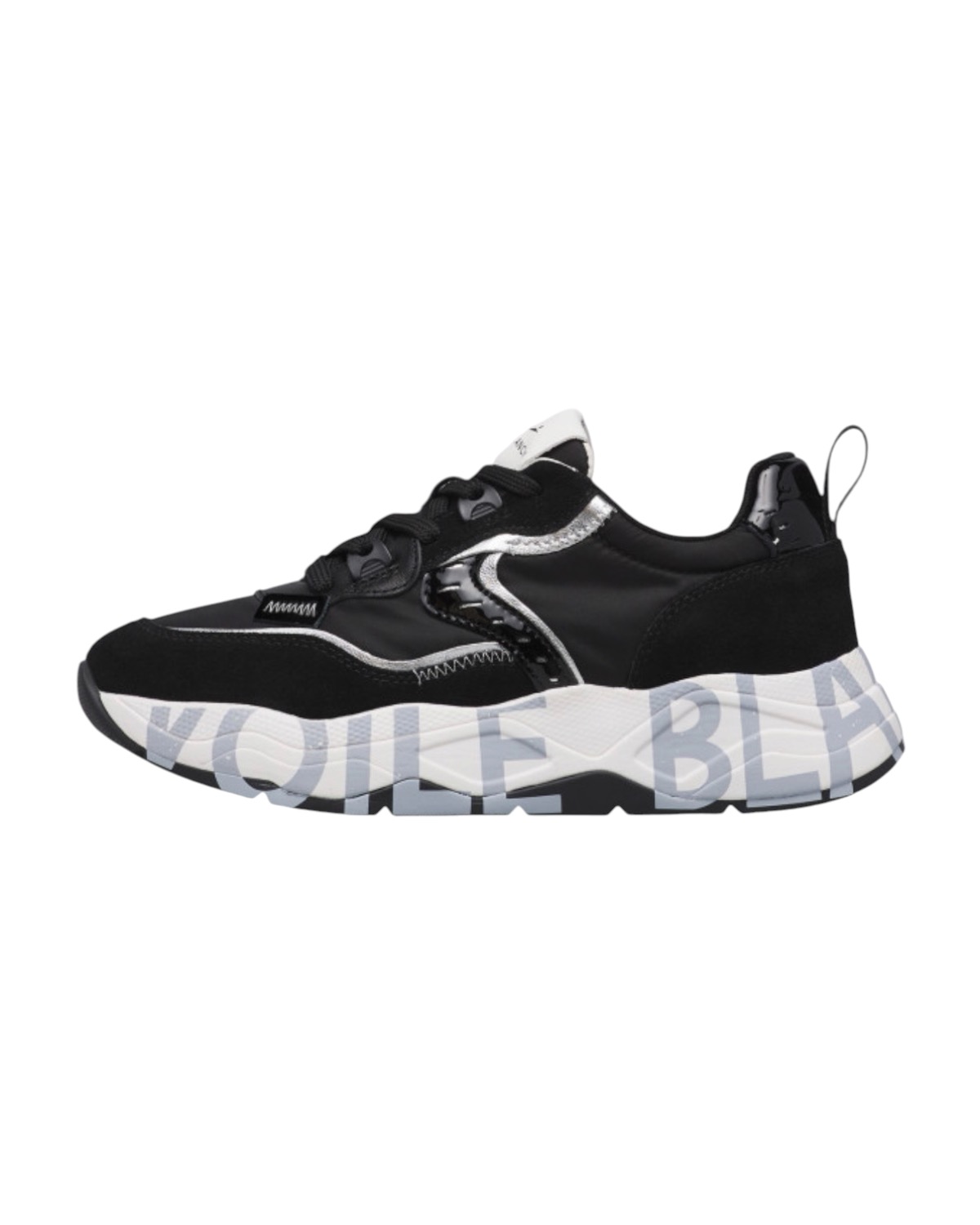 VOILE BLANCHE Woman Club105 Sneaker 0012017475-06-1A03 Black-Silver